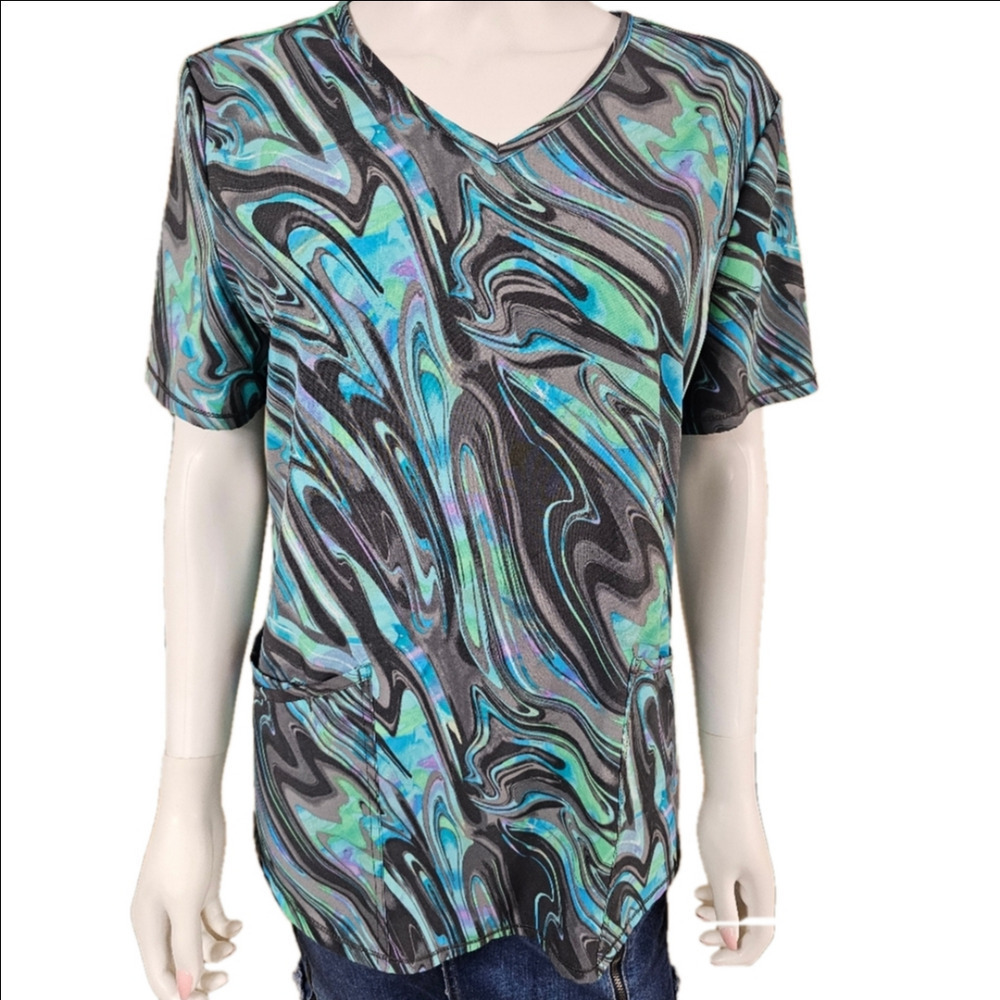 Scrubstar V-Neck Short Sleeve Scrub Top Size L